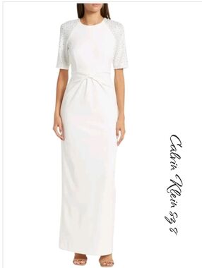 NWT Calvin Klein Sheath Maxi Dress sz 8